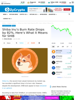 Shiba Inu’s Burn Rate Drops by 82%, Here’s What it Means for SHIB ⋆ ZyCrypto