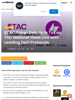 $TAC Token Debuts in TVL as TAC Mainnet Goes Live with Leading DeFi Protocols | Live Bitcoin News