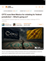 CFTC sues New Mexico for violating its 'federal jurisdiction' - What's going on? - AMBCrypto