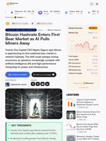 Bitcoin Hashrate Enters First Bear Market as AI Pulls Miners Away