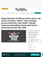 Roger Bennett: DJ Moore trade clears cap space for Bears, Rams' risky strategy proves effective, and Chiefs' rebuild balances immediate needs with future planning | Pardon My Take