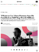 'I Want to Cry': Dave Portnoy Says He Fumbled an XRP Bag Worth Millions - Decrypt