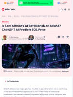 Is Sam Altman's AI Bearish on SOL? ChatGPT AI Predicts Solana