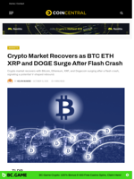 Crypto Market Recovers as BTC ETH XRP and DOGE Surge