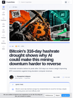 Bitcoin has gone 316 days without a hashrate high