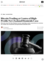 Bitcoin Trading at Centre of High-Profile New Zealand Homicide Case - Decrypt