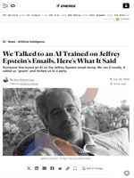 We Talked to an AI Trained on Jeffrey Epstein’s Emails. Here's What It Said - Decrypt