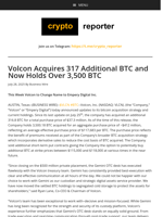 Volcon Acquires 317 Additional BTC and Now Holds Over 3,500 BTC