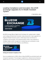 Leading Compliance and Innovation: BLUZOR Exchange Upgrades Its AI Wealth Assistant System - Visionary Financial