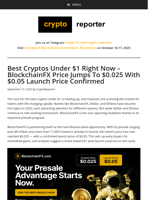 Best Cryptos Under $1 Right Now - BlockchainFX Price Jumps To $0.025 With $0.05 Launch Price Confirmed