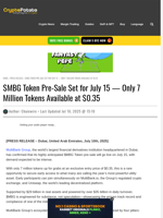 $MBG Token Pre-Sale Set for July 15 — Only 7 Million Tokens Available at $0.35
