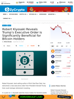 Robert Kiyosaki Reveals Trump’s Executive Order is Significantly Beneficial for Bitcoin Holders‬ ⋆ ZyCrypto