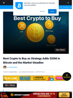 Best Crypto to Buy as Strategy Adds $50M Bitcoin as Market Recovers