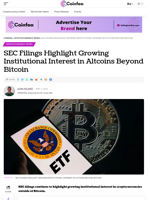 SEC Filings Highlight Growing Institutional Interest in Altcoins Beyond Bitcoin