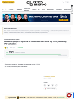 Goldman projects SpaceX AI revenue to hit $322B by 2030, boosting IPO valuation