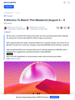 3 Altcoins To Watch This Weekend | August 2 - 3