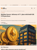 BitMine boosts ‘alchemy of 5%’ plan with bold 82K ETH purchase - AMBCrypto