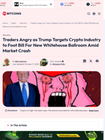 Trump Targets Crypto Industry to Pay for new Whitehouse Ballroom