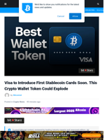 Visa to Introduce First Stablecoin Cards Soon. This Crypto Wallet Token Could Explode