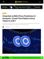 Chainlink (LINK) Price Prediction & Analysis: Could This Pattern Drive Token to $30? - CoinCentral