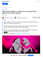 XRP Price Drawdown: Is Declining Bitcoin Correlation to Blame?