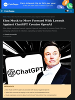 Elon Musk to Move Forward With Lawsuit Against ChatGPT Creator OpenAI