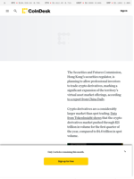 Asia Crypto News: Hong Kong Regulator Set to Allow BTC Derivatives Trading 