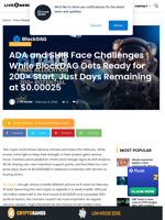 ADA and SHIB Face Challenges While BlockDAG Gets Ready for 200× Start, Just Days Remaining at $0.00025 | Live Bitcoin News
