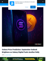 Solana Price Prediction: September Outlook Brightens as Galaxy Digital Fuels Another Rally | Bitcoinist.com