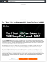 The 7 Best USDC on Solana to XMR Swap Platforms in 2026 - Brave New Coin