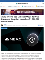 MEXC Invests $20 Million in USDe To Drive Stablecoin Adoption, Launches $1,000,000 Reward Event