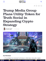 Trump Media Group Plans Utility Token for Truth Social in Expanding Crypto Strategy