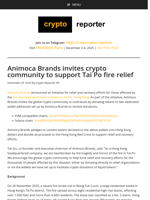 Animoca Brands invites crypto community to support Tai Po fire relief