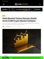 Gold-Backed Tokens Remain Stable Amid $19B Crypto Market
