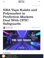 NBA Taps Kalshi and Polymarket in Prediction Markets Deal With CFTC Safeguards
