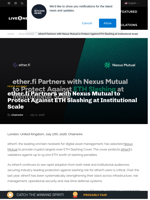 ether.fi Partners with Nexus Mutual to Protect Against ETH Slashing at Institutional Scale | Live Bitcoin News