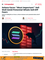 Solana Faces Big Sell Wall as Whale Activity Rises