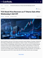 TCS Stock Price Recovers as IT Shares Gain After Wednesday’s Sell-Off