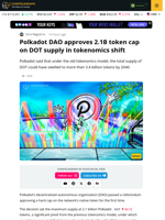Polkadot DAO Approves 2.1B Hard Cap on DOT Supply