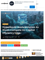 Hyperliquid Leads as Rivals Push Capital Edge Now