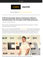 CZR Exchange Hosts Exclusive Miami Celebration at Private CZR Warehouse