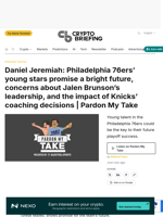 Daniel Jeremiah: Philadelphia 76ers' young stars promise a bright future, concerns about Jalen Brunson's leadership, and the impact of Knicks' coaching decisions | Pardon My Take