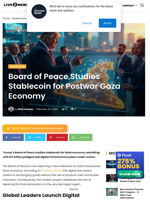 Board of Peace Studies Stablecoin for Postwar Gaza Economy | Live Bitcoin News