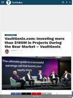 VaultGenix.com: Investing more than $180M in Projects During the Bear Market – VaultGenix - TechBullion