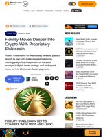 Fidelity Moves Deeper Into Crypto With Proprietary Stablecoin – Crypto News Bitcoin News