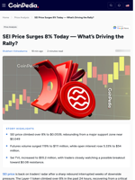 SEI Price Surges 8% Today — What’s Driving the Rally?