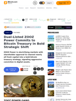 Dual-Listed ZOOZ Power Commits to Bitcoin Treasury in Bold Strategic Shift – Featured Bitcoin News