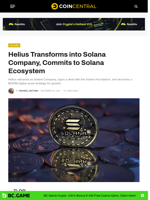 Helius Transforms into Solana Company, Commits to Solana Ecosystem - CoinCentral