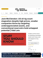 Jack McClendon: US oil rig count stagnation despite high prices, smaller companies thrive by targeting underappreciated assets, and conventional reservoirs hold untapped potential | Odd Lots