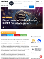 Department of Justice Probes $LIBRA Fraud Allegations | Live Bitcoin News